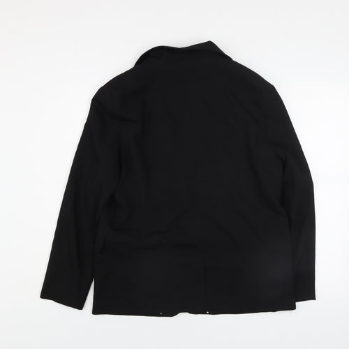 Bershka Womens Black Regular Fit Single-Breasted Blazer M