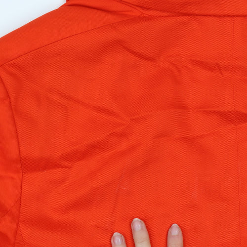 H&M Women’s Orange Linen Blend Blazer Jacket Size 14