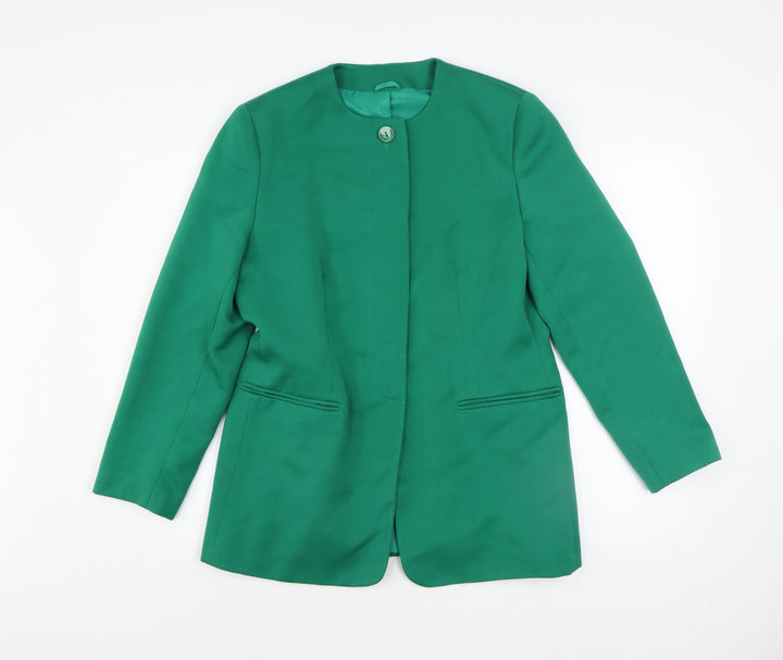Hamells Women's Green Blazer Size 12 Lined Formal Jacket