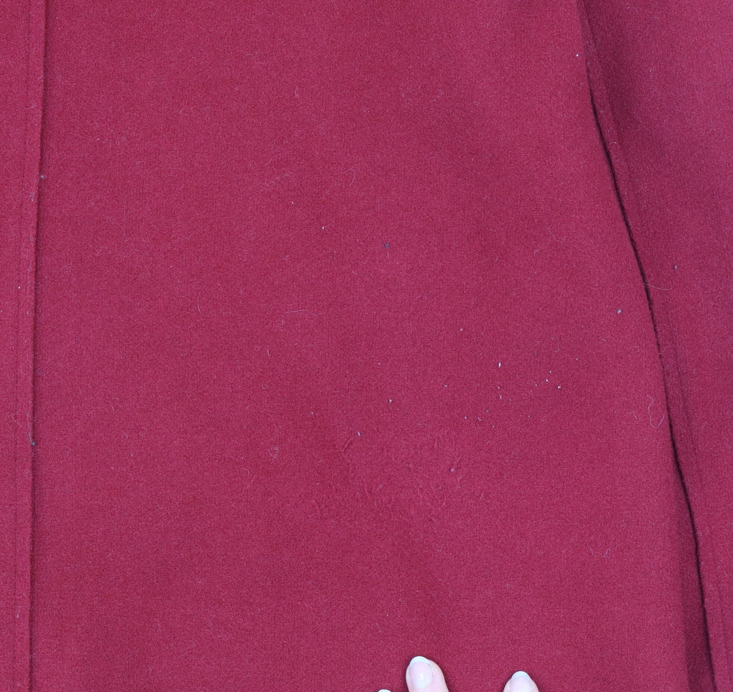 Cortefiel Women’s Red Long Overcoat Size 8 Polyester Classic Style