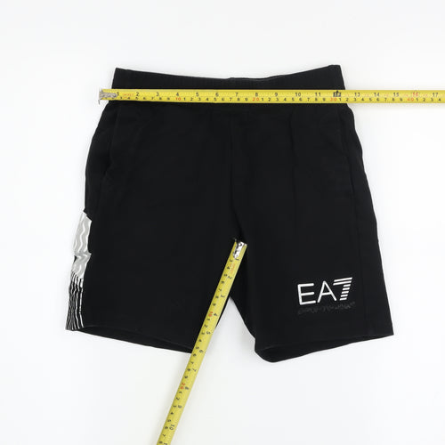 Emporio Armani EA7 Boys Black 8 Years Athletic Activewear Shorts