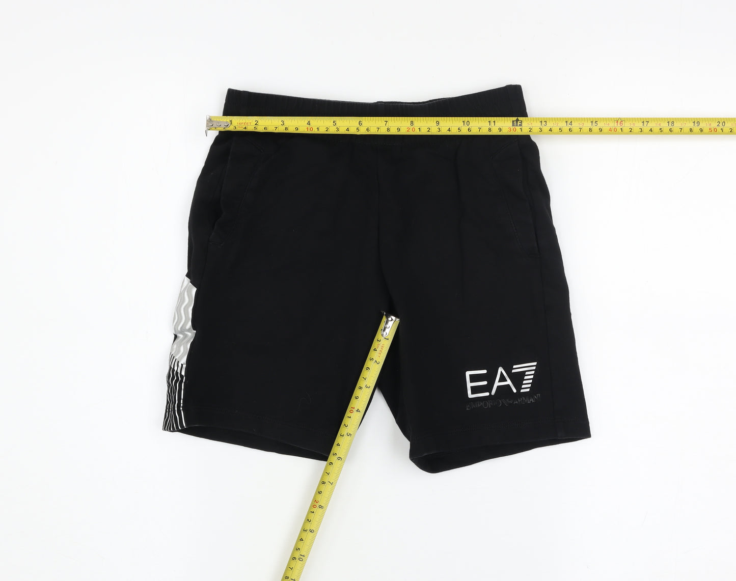 Emporio Armani EA7 Boys Black 8 Years Athletic Activewear Shorts