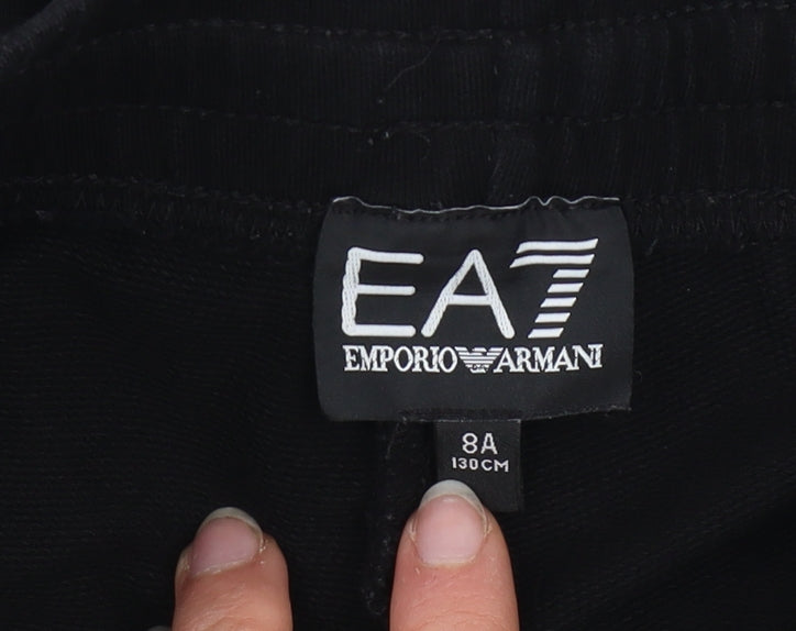 Emporio Armani EA7 Boys Black 8 Years Athletic Activewear Shorts