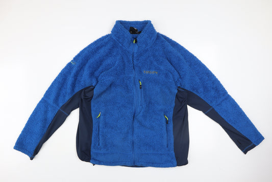 TOG24 Men's Blue 2XL Fleece Full Zip Outdoor Jacket