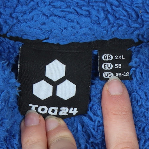 TOG24 Men's Blue 2XL Fleece Full Zip Outdoor Jacket