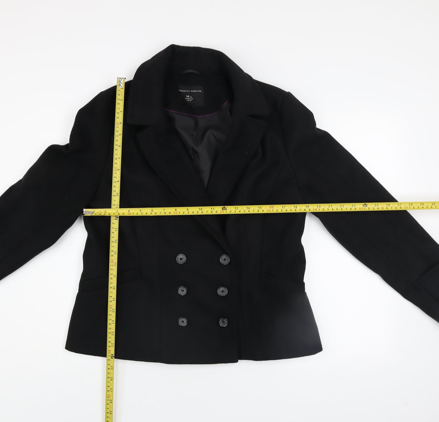 Dorothy Perkins Women's Black Size 14 Blazer Jacket