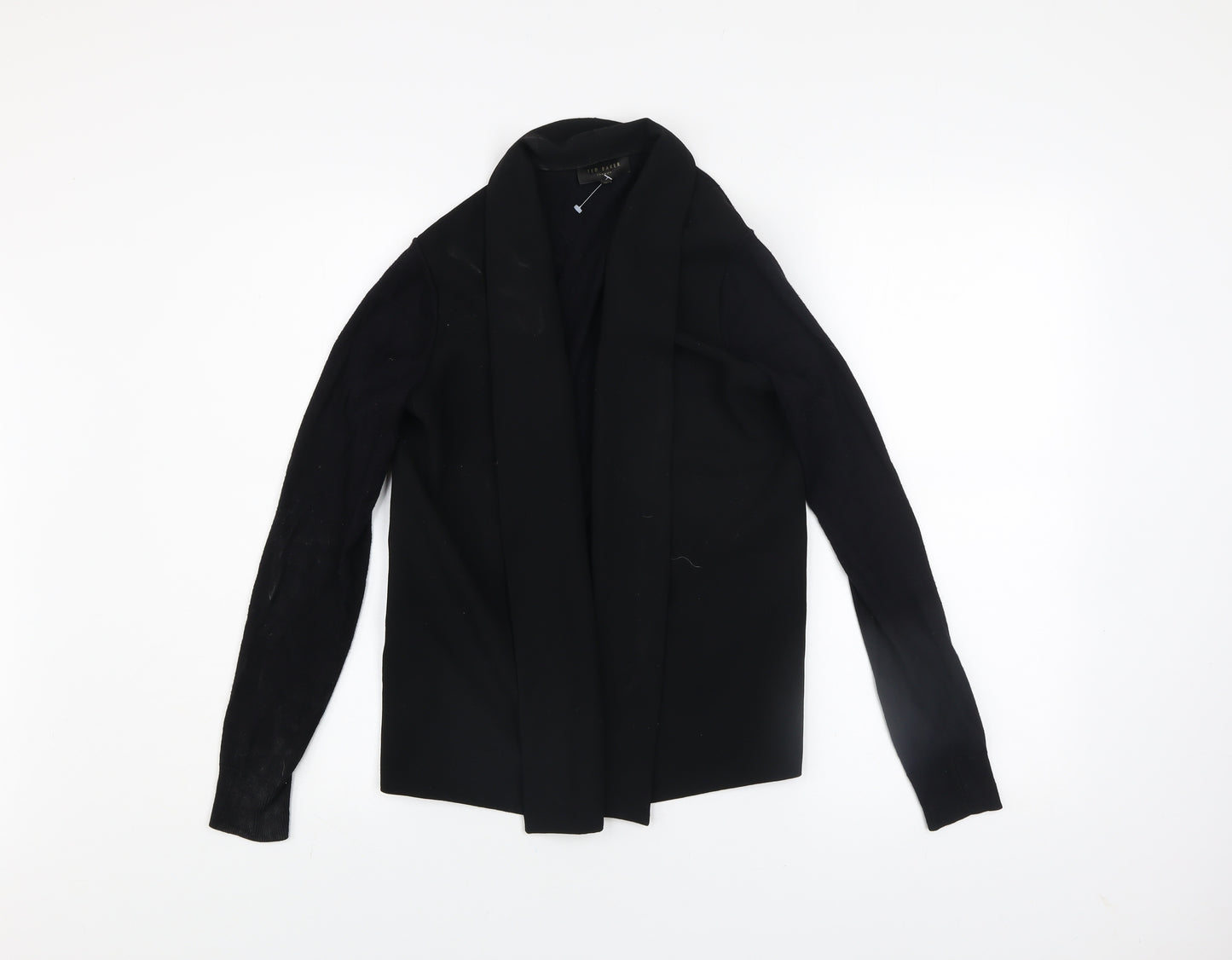 Ted Baker Women’s Black Size 10 Open Knit Long Sleeve Cardigan