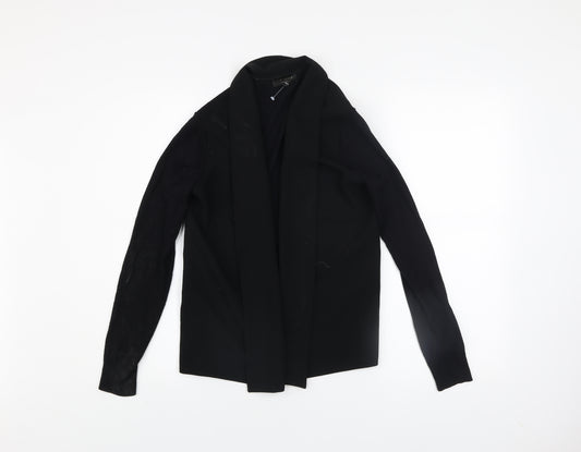 Ted Baker Women’s Black Size 10 Open Knit Long Sleeve Cardigan
