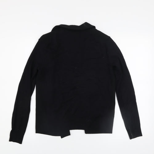 Ted Baker Women’s Black Size 10 Open Knit Long Sleeve Cardigan