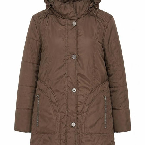 Betty Kay Women Brown Size 12 Hooded Puffer Coat