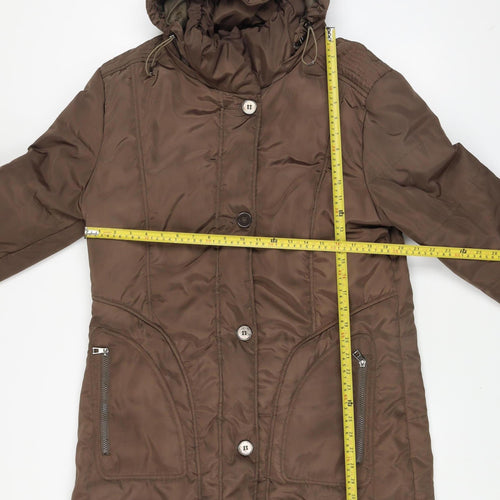 Betty Kay Women Brown Size 12 Hooded Puffer Coat