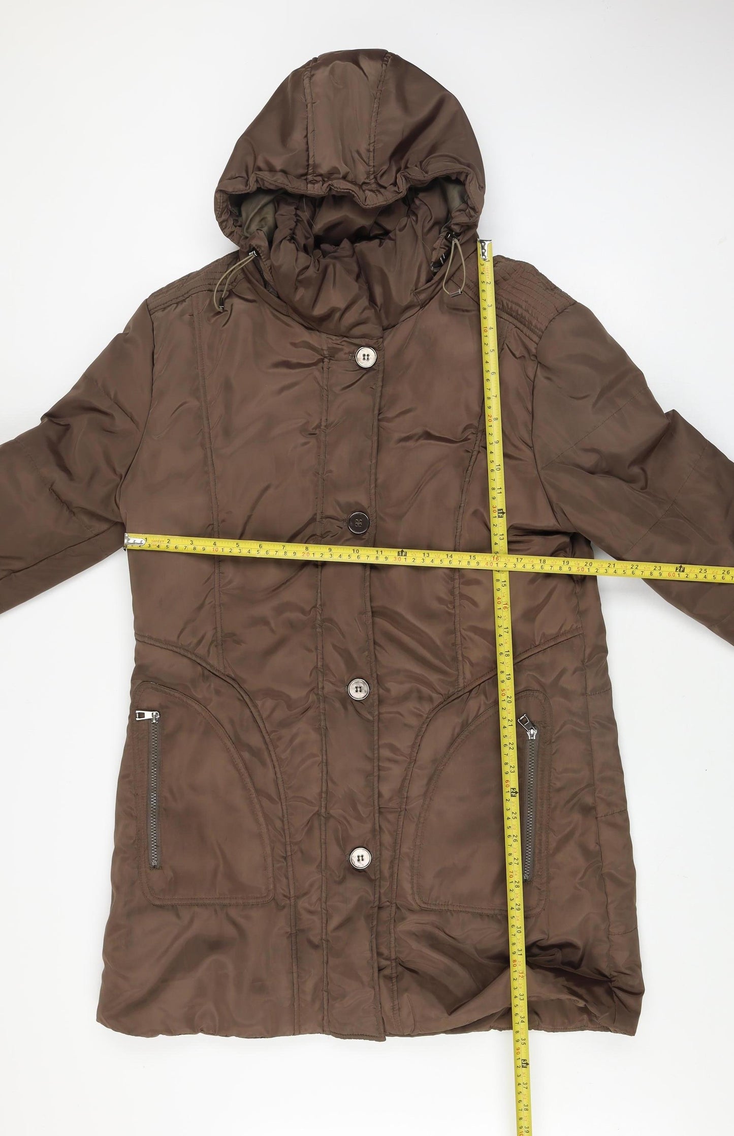 Betty Kay Women Brown Size 12 Hooded Puffer Coat
