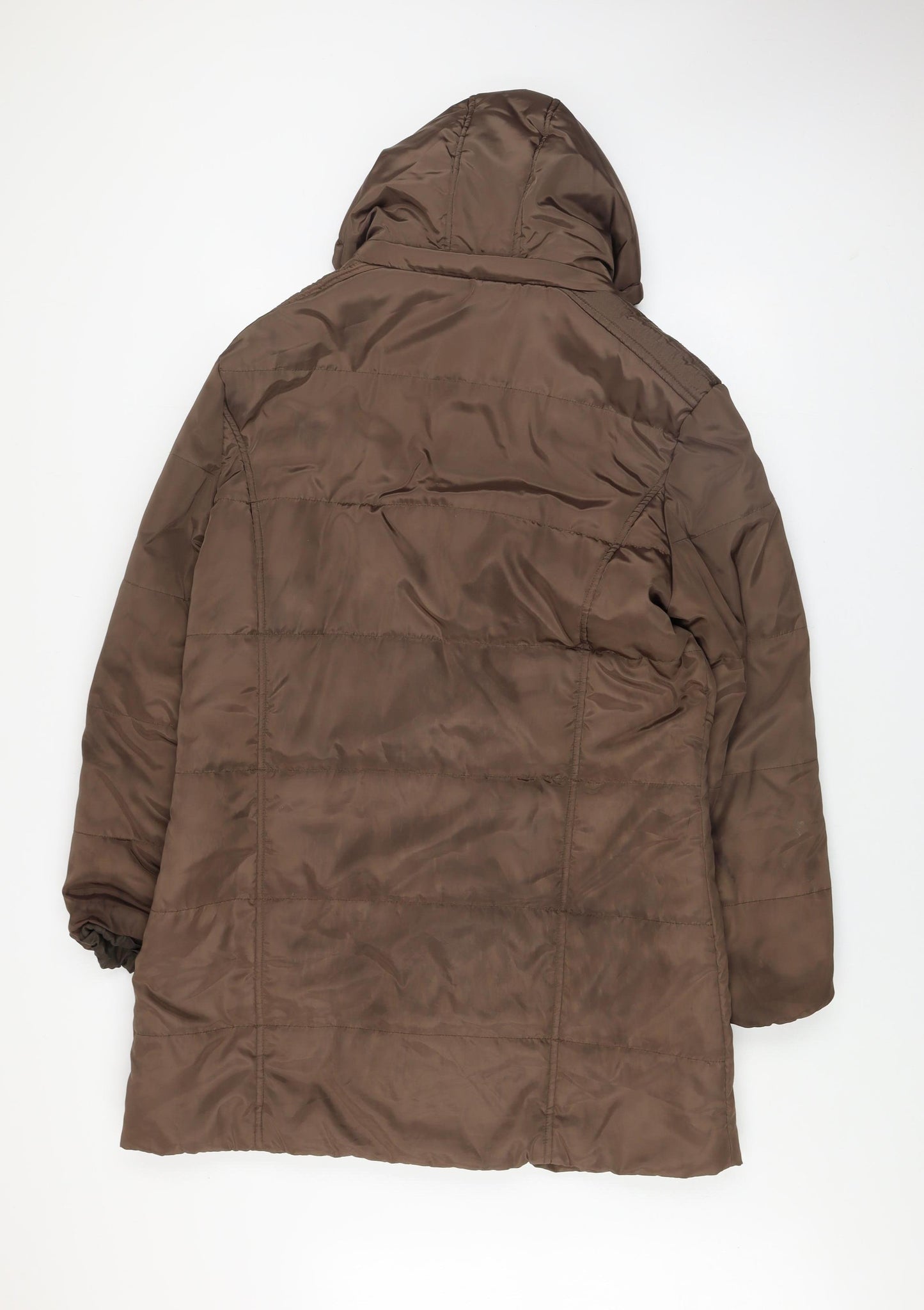 Betty Kay Women Brown Size 12 Hooded Puffer Coat