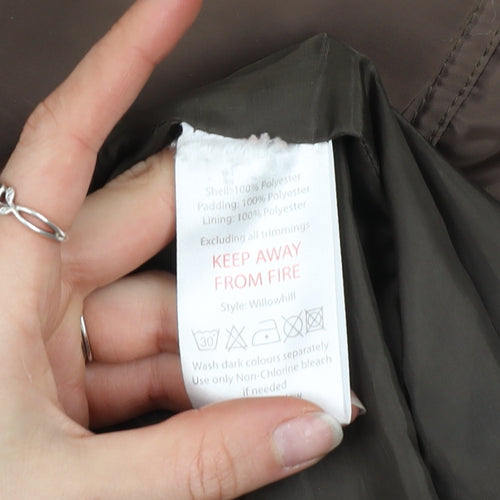Betty Kay Women Brown Size 12 Hooded Puffer Coat