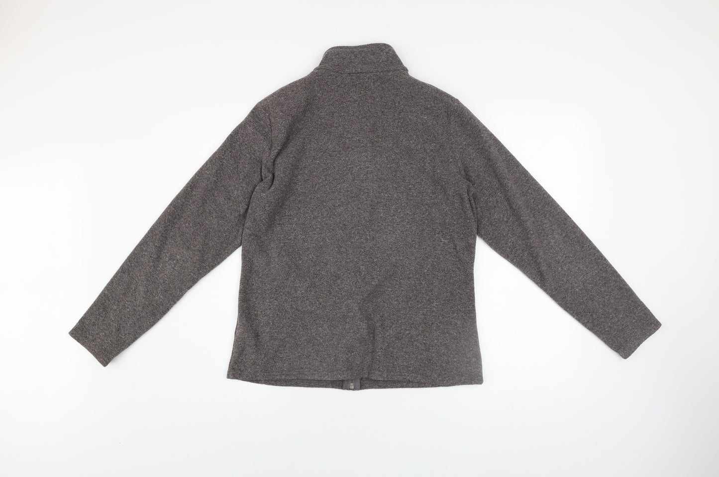 Marks and Spencer Womens Grey Size 14 Full Zip Fleece Jacket