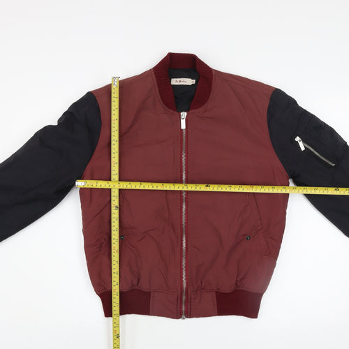 Dr Martens Men's Red Bomber Jacket XS Full Zip Cotton Lined