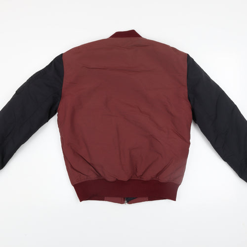 Dr Martens Men's Red Bomber Jacket XS Full Zip Cotton Lined