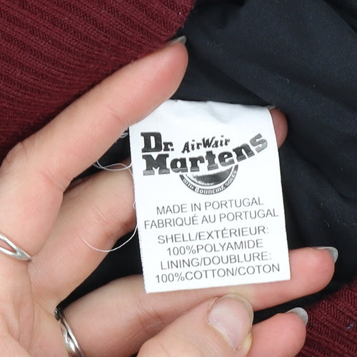 Dr Martens Men's Red Bomber Jacket XS Full Zip Cotton Lined