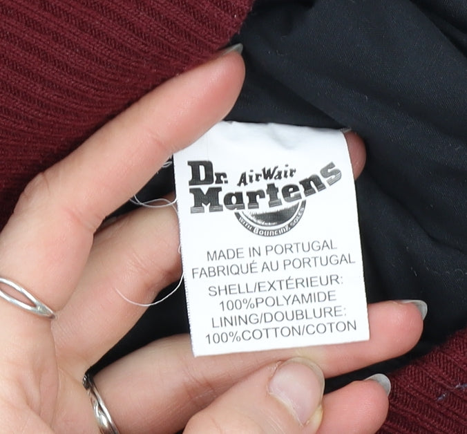 Dr Martens Men's Red Bomber Jacket XS Full Zip Cotton Lined