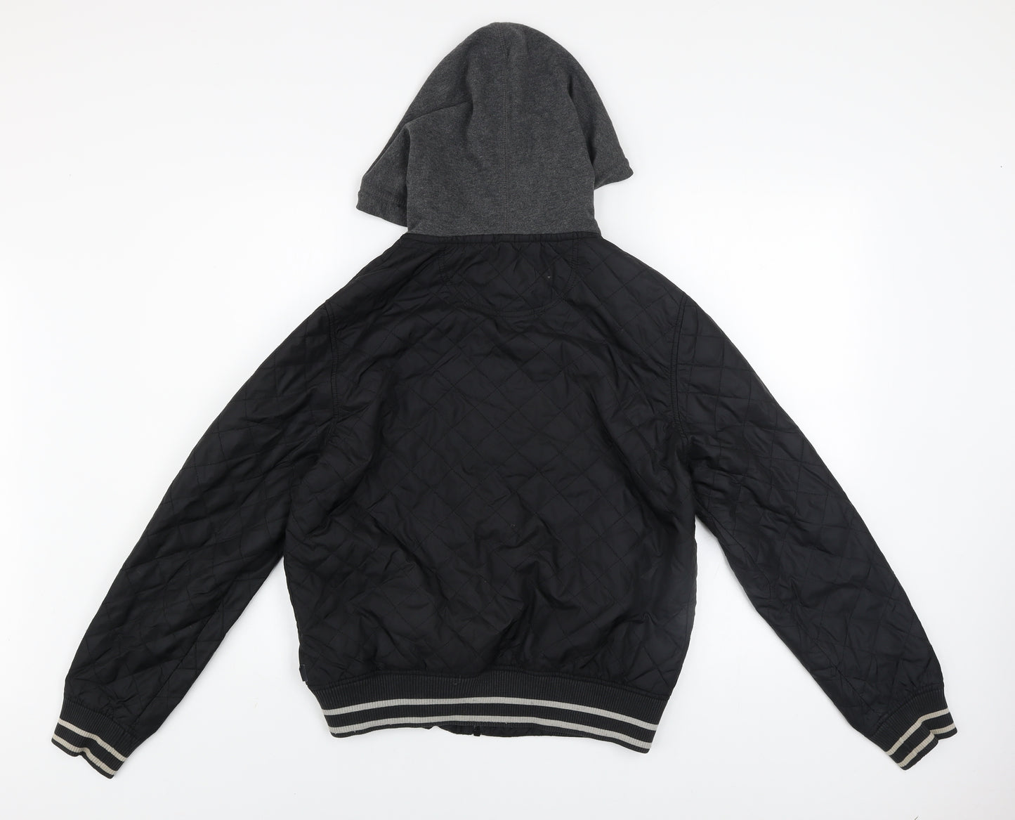 Converse Men's Black XS Quilted Hooded Jacket