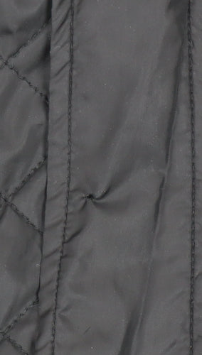 Converse Men's Black XS Quilted Hooded Jacket