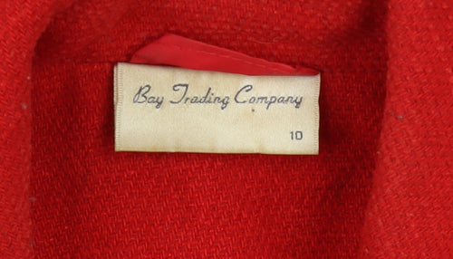 Bay Trading Company Women's Red Wool Blend Classic Blazer Size 10