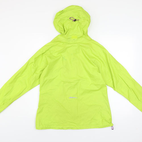 Ronhill Women's Green Windbreaker Jacket Size 12 Hooded Lightweight Outdoor