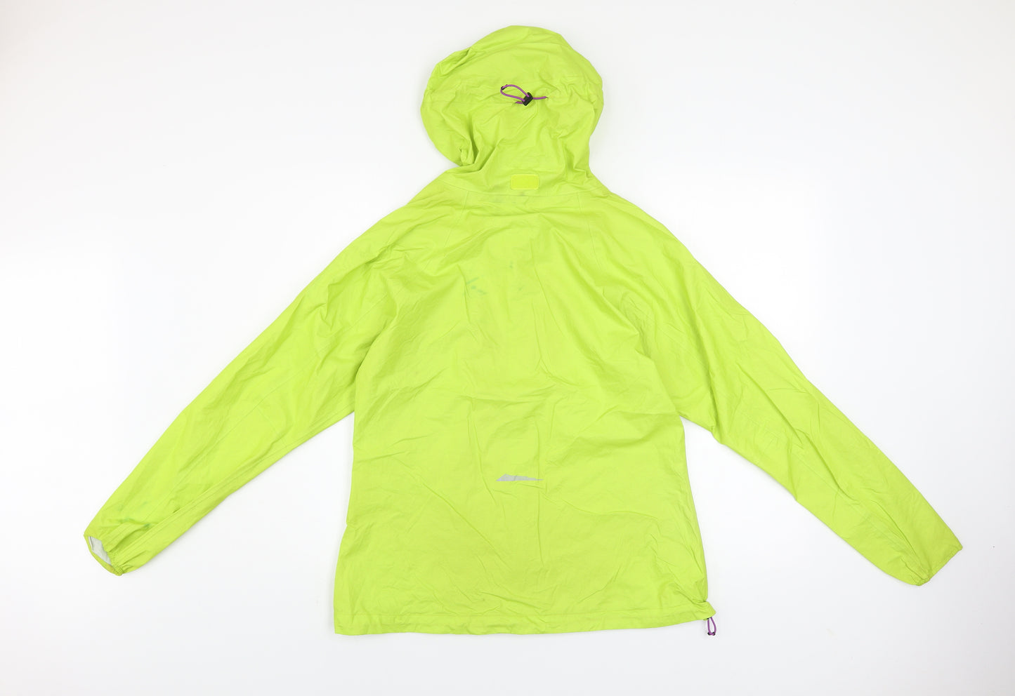 Ronhill Women's Green Windbreaker Jacket Size 12 Hooded Lightweight Outdoor