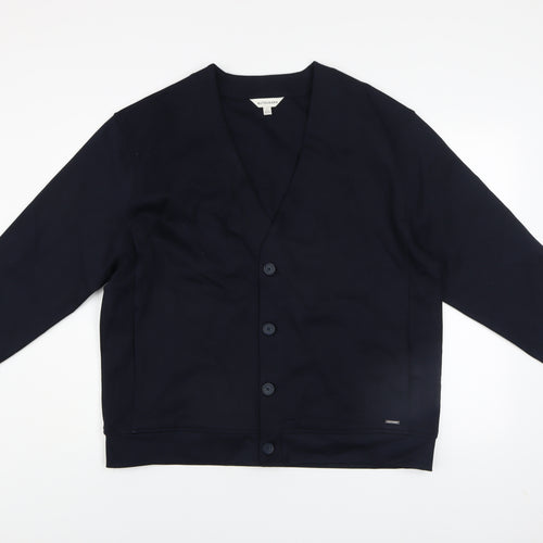 Marks and Spencer Autograph Men's Black Cotton Cardigan L