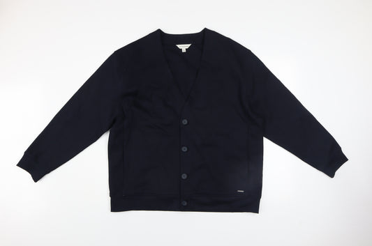 Marks and Spencer Autograph Men's Black Cotton Cardigan L