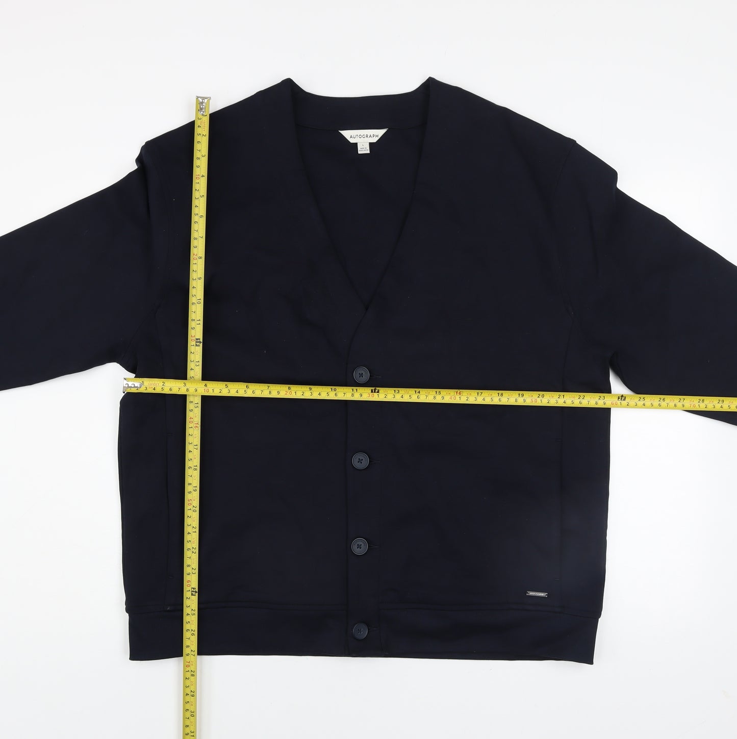 Marks and Spencer Autograph Men's Black Cotton Cardigan L