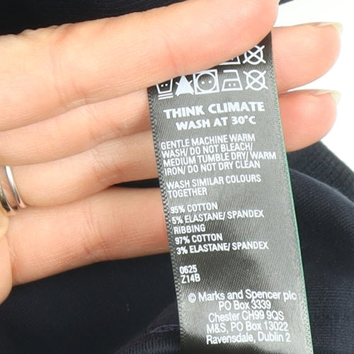 Marks and Spencer Autograph Men's Black Cotton Cardigan L