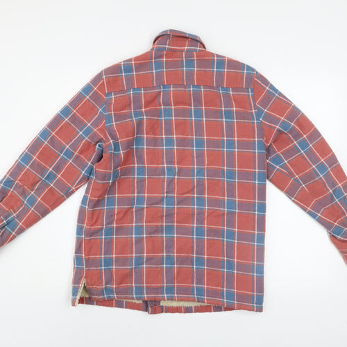 Cotton Traders Men's Terracotta Check Flannel Shirt XS Long Sleeve