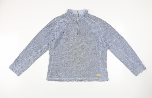 Weird Fish Men's Grey Knit 1/4 Zip Sweatshirt Size L