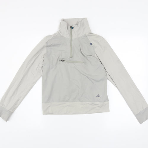 Adidas Women’s Grey 1/4 Zip Pullover Sweatshirt Size 10