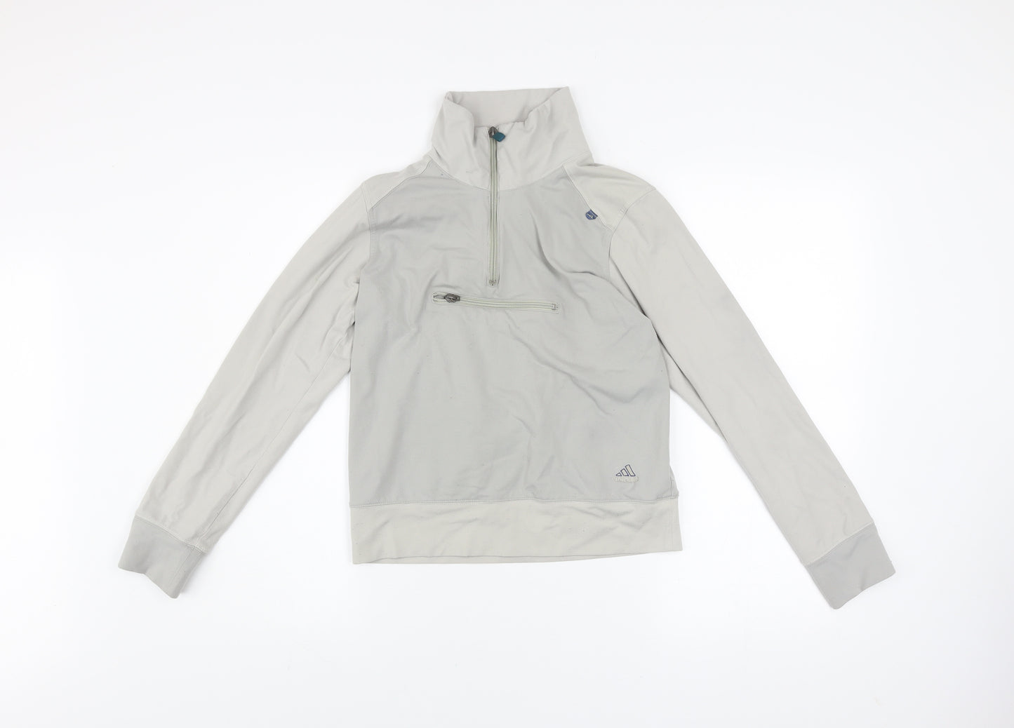 Adidas Women’s Grey 1/4 Zip Pullover Sweatshirt Size 10