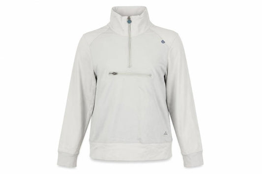 Front view of Adidas Women’s Grey 1/4 Zip Pullover Sweatshirt, size UK 10