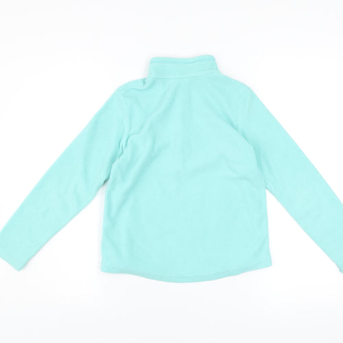 Quechua Girls Turquoise Fleece Half Zip Sweatshirt 8-9 Years