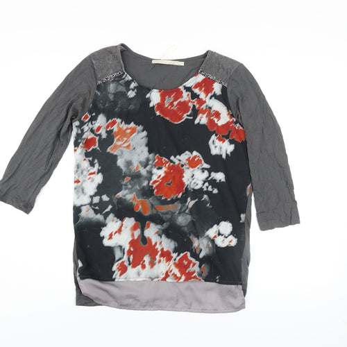 Passport Womens Multicoloured Floral Tunic Blouse Size 12