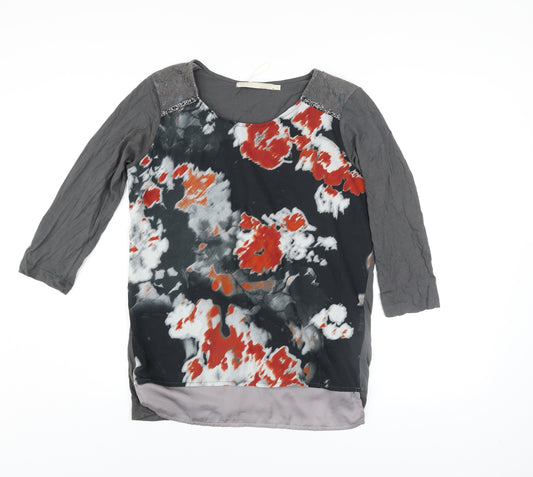 Passport Womens Multicoloured Floral Tunic Blouse Size 12