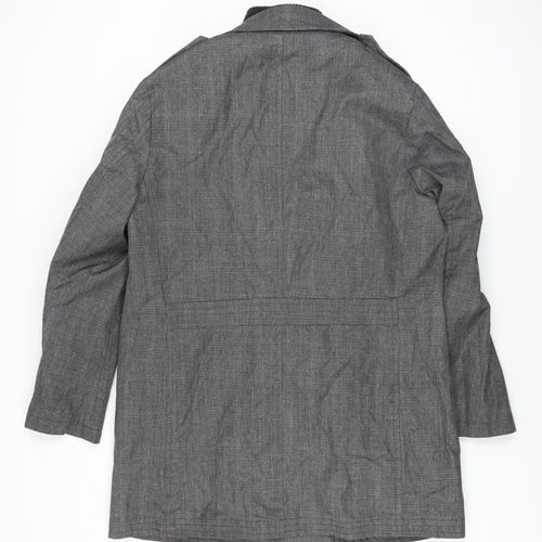Rocha John Rocha Men's Grey Mid-Length Overcoat M Classic Workwear Style