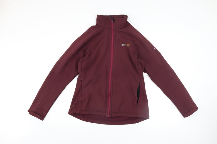 Regatta Women Purple Softshell Outdoor Jacket UK 12 Full Zip Windproof