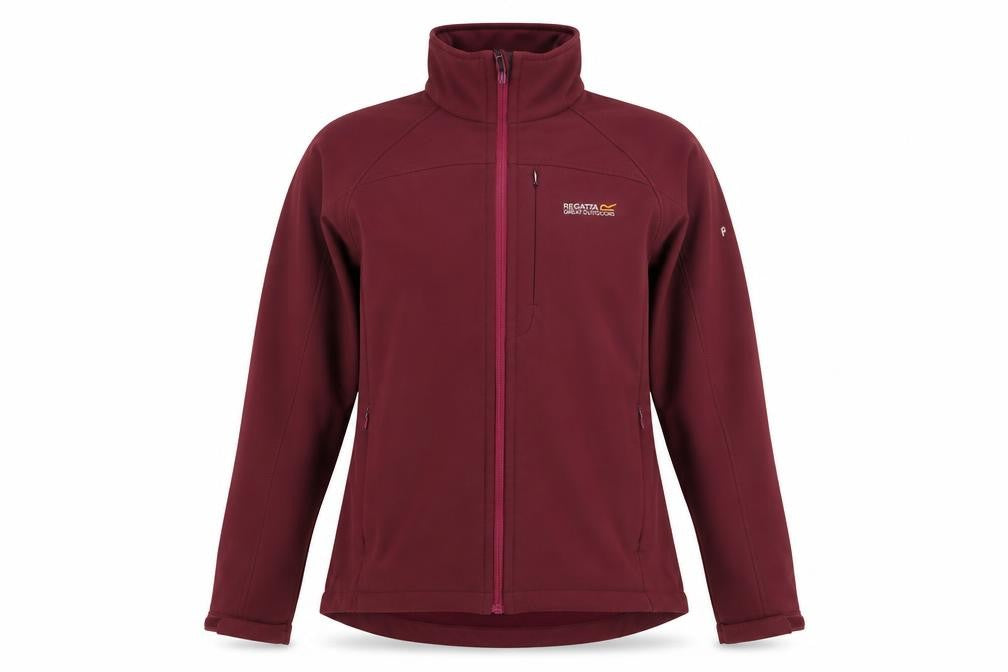 Regatta Women Purple Softshell Outdoor Jacket UK 12 Full Zip Windproof