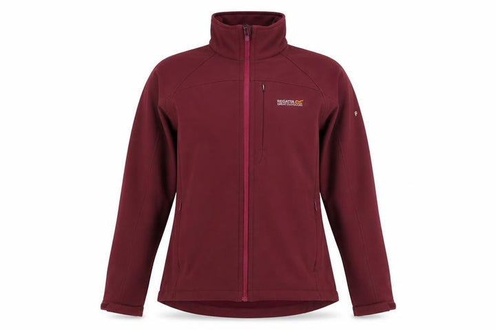 Regatta Women Purple Softshell Outdoor Jacket UK 12 Full Zip Windproof