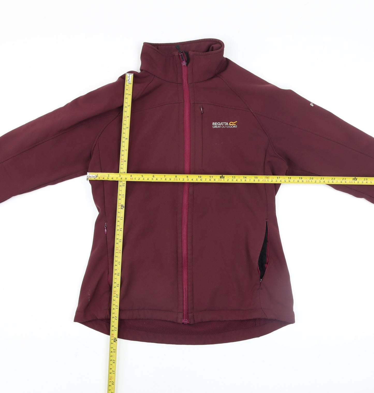 Regatta Women Purple Softshell Outdoor Jacket UK 12 Full Zip Windproof
