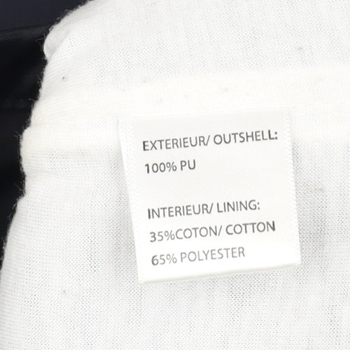 Les Trois Mats Womens Blue Waterproof Hooded Rain Jacket Size 14