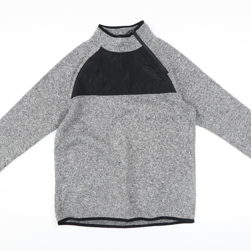 St. Bernard for Dunnes Stores Men's Grey 1/4 Zip Pullover Sweatshirt M