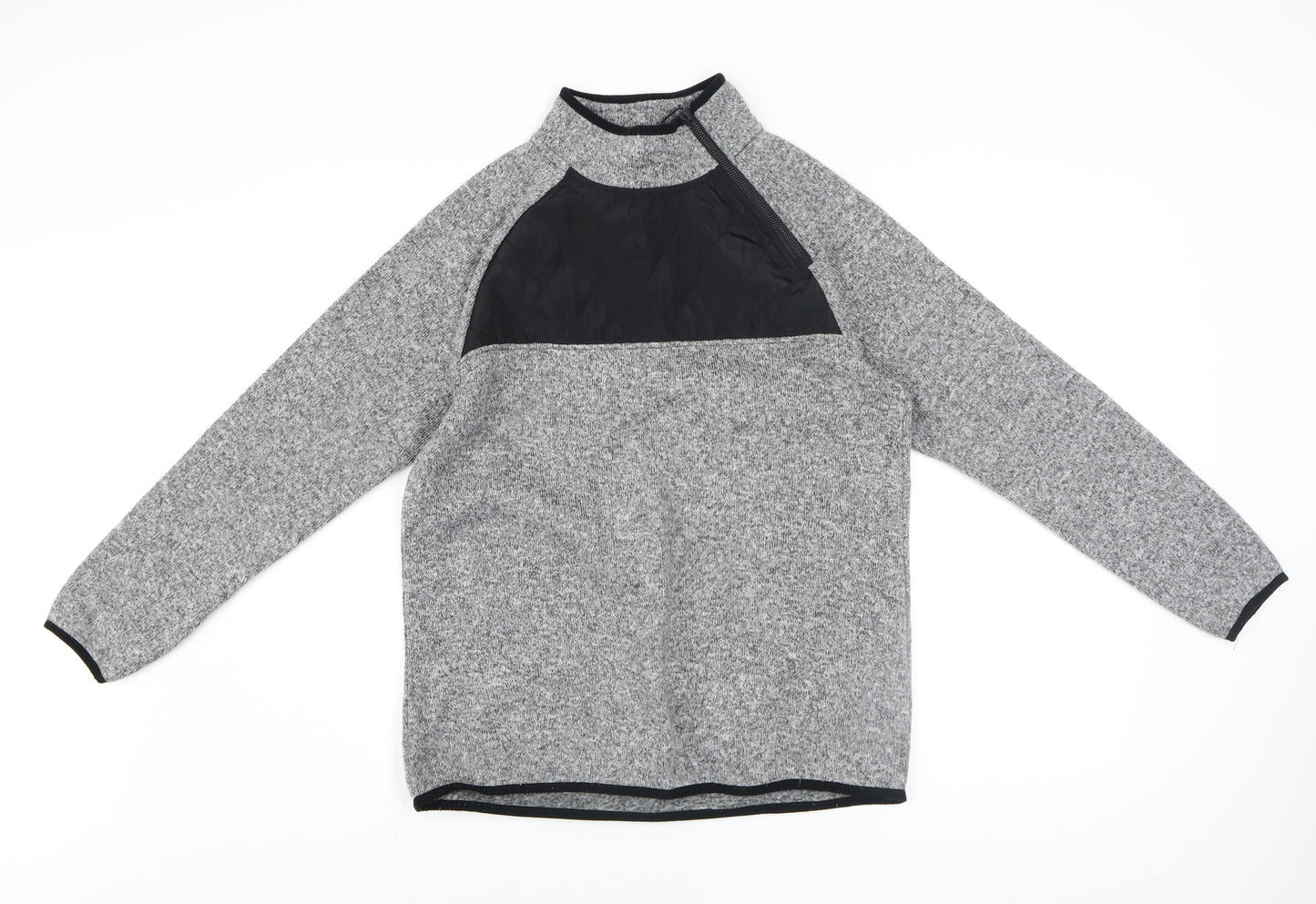 St. Bernard for Dunnes Stores Men's Grey 1/4 Zip Pullover Sweatshirt M