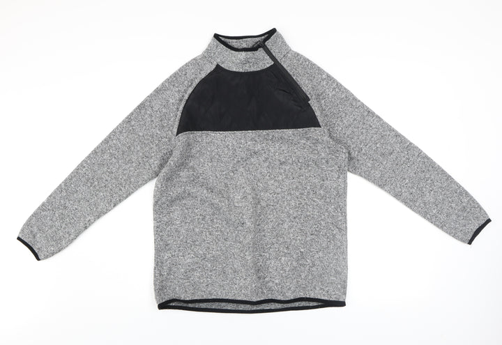 St. Bernard for Dunnes Stores Men's Grey 1/4 Zip Pullover Sweatshirt M