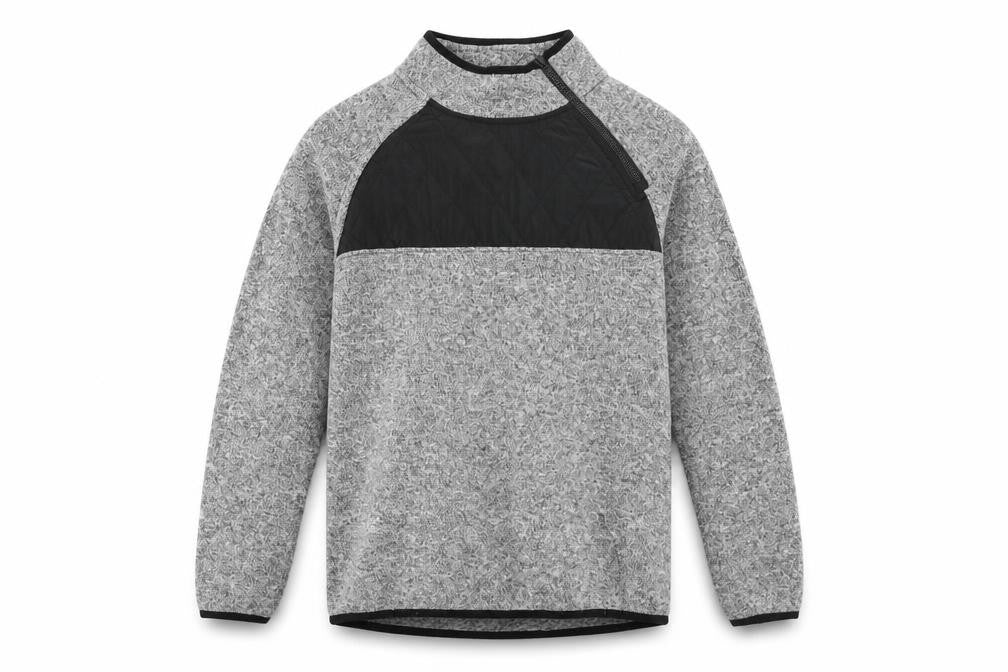 Front view of St. Bernard for Dunnes Stores Men's Grey 1/4 Zip Pullover Sweatshirt M